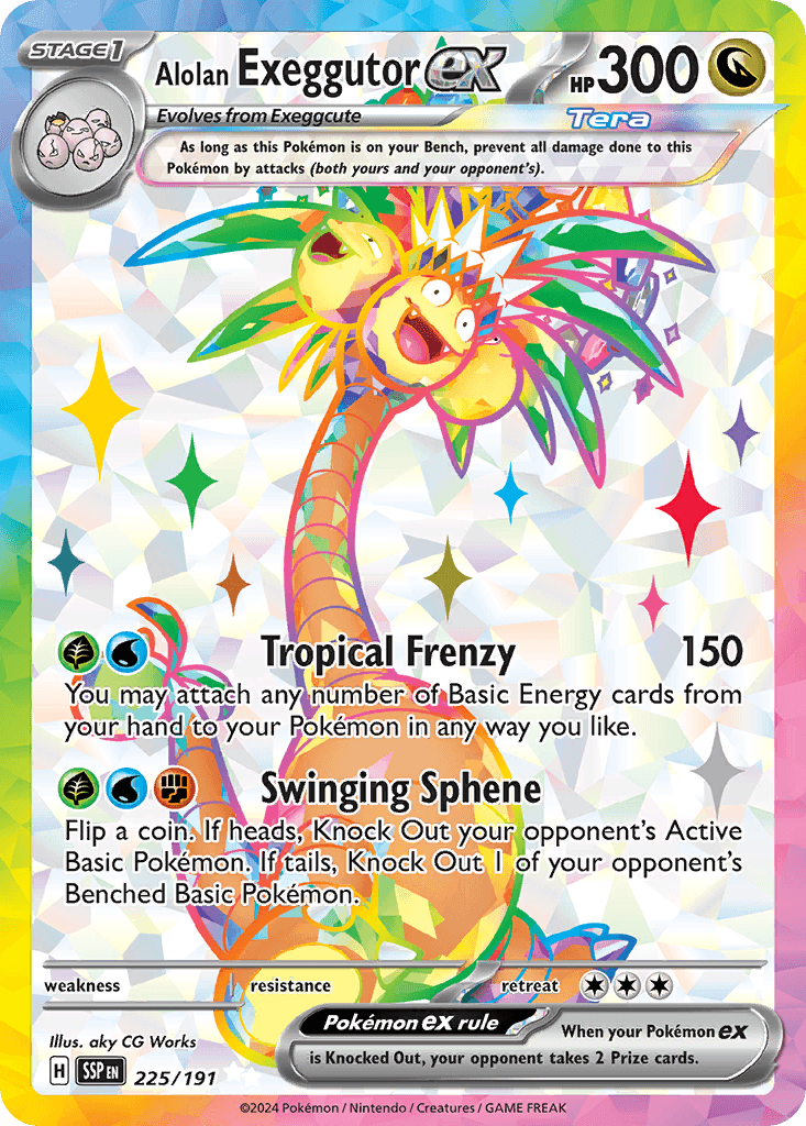 Alolan Exeggutor ex Surging Sparks card