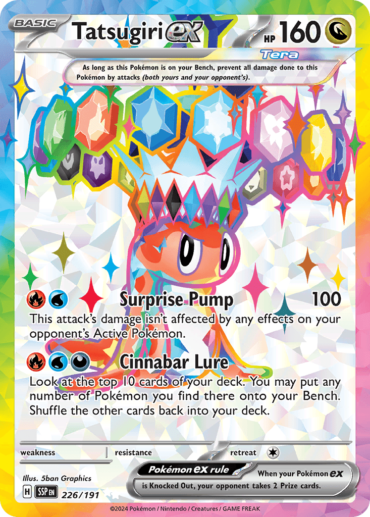 Tatsugiri ex Surging Sparks card