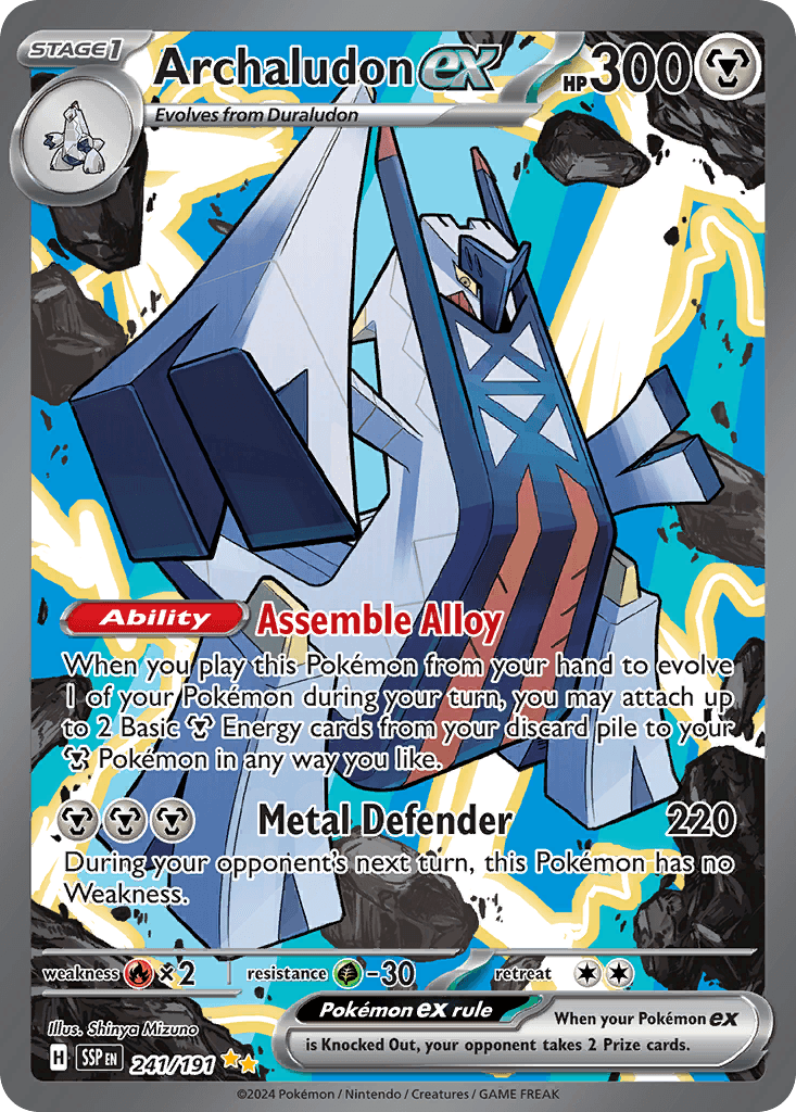 Archaludon ex Surging Sparks card