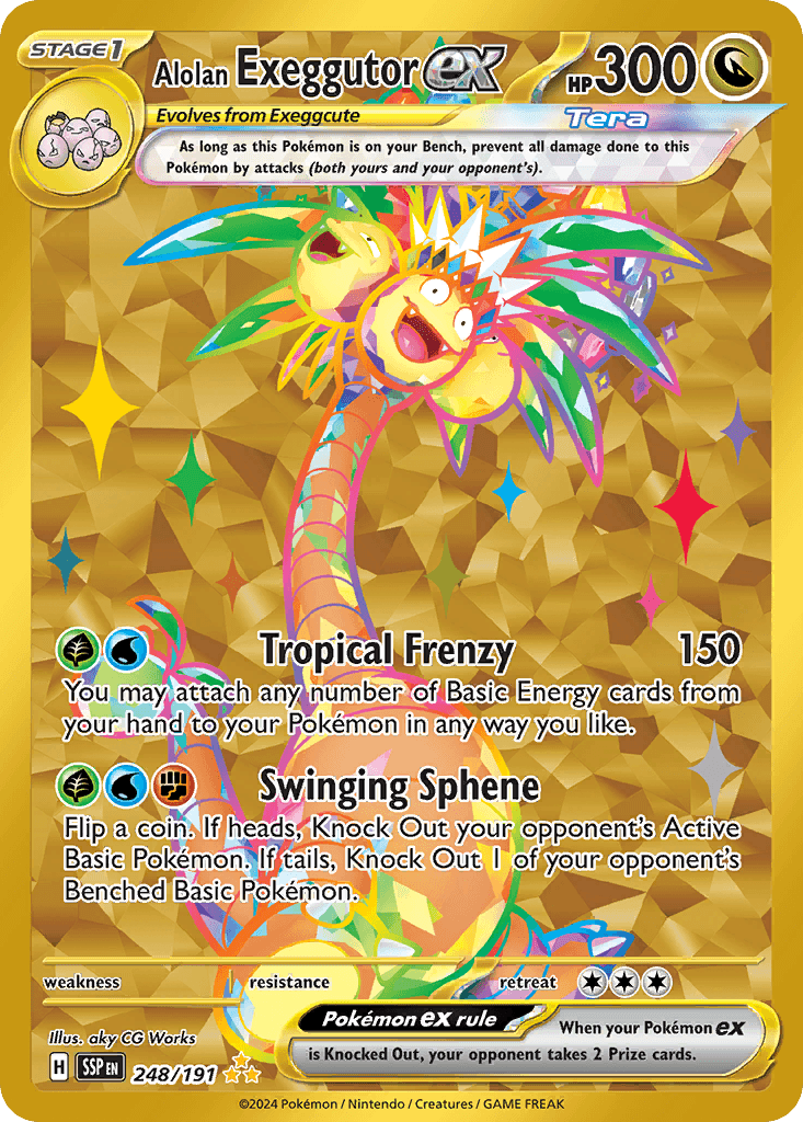 Alolan Exeggutor ex Surging Sparks card