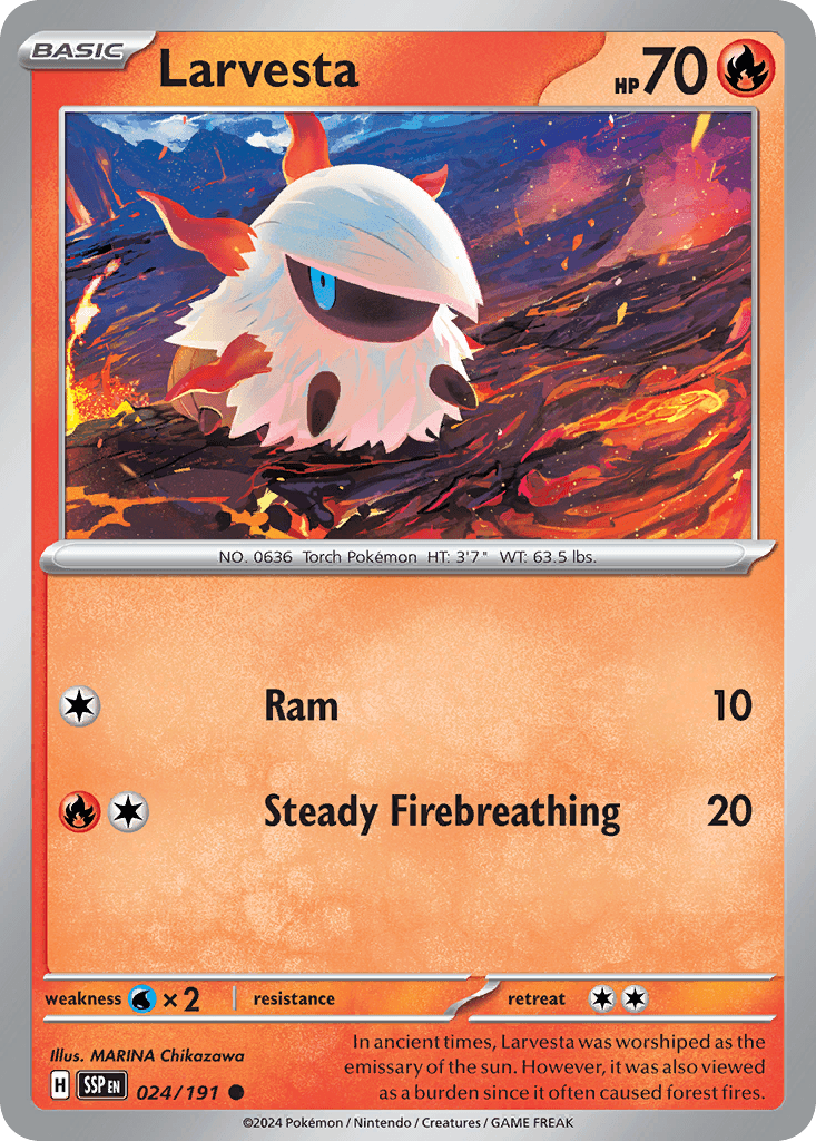 Larvesta Surging Sparks card