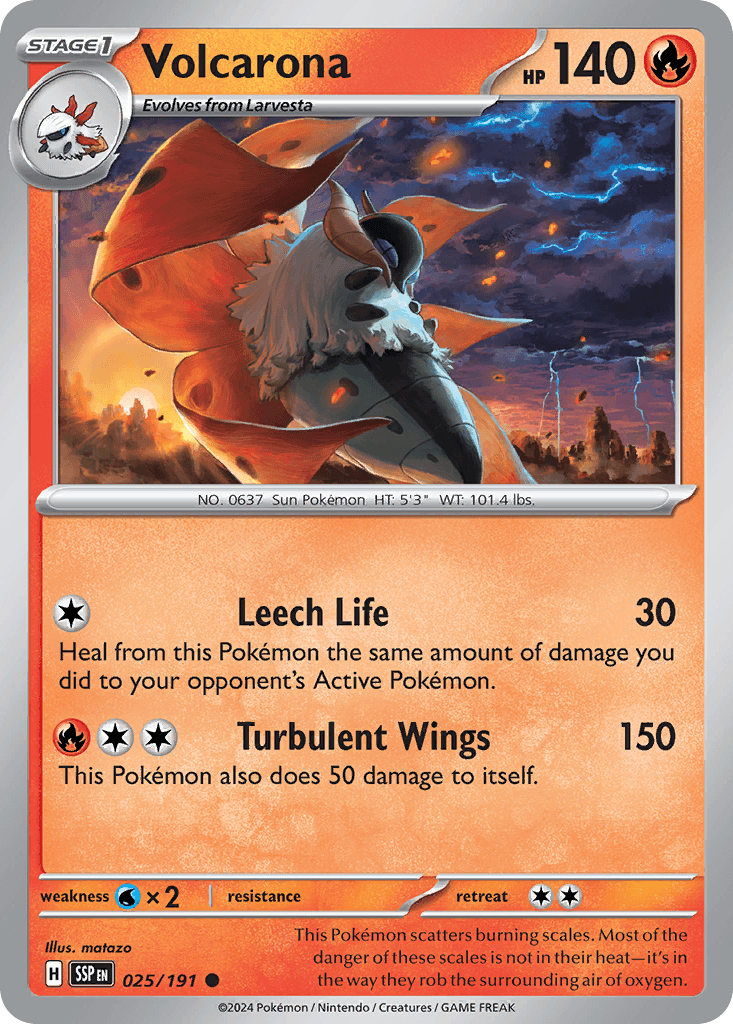 Volcarona Surging Sparks card