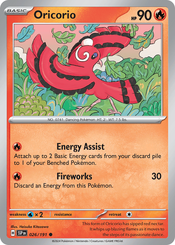 Oricorio Surging Sparks card