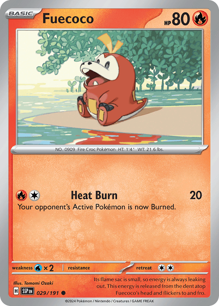 Fuecoco Surging Sparks card