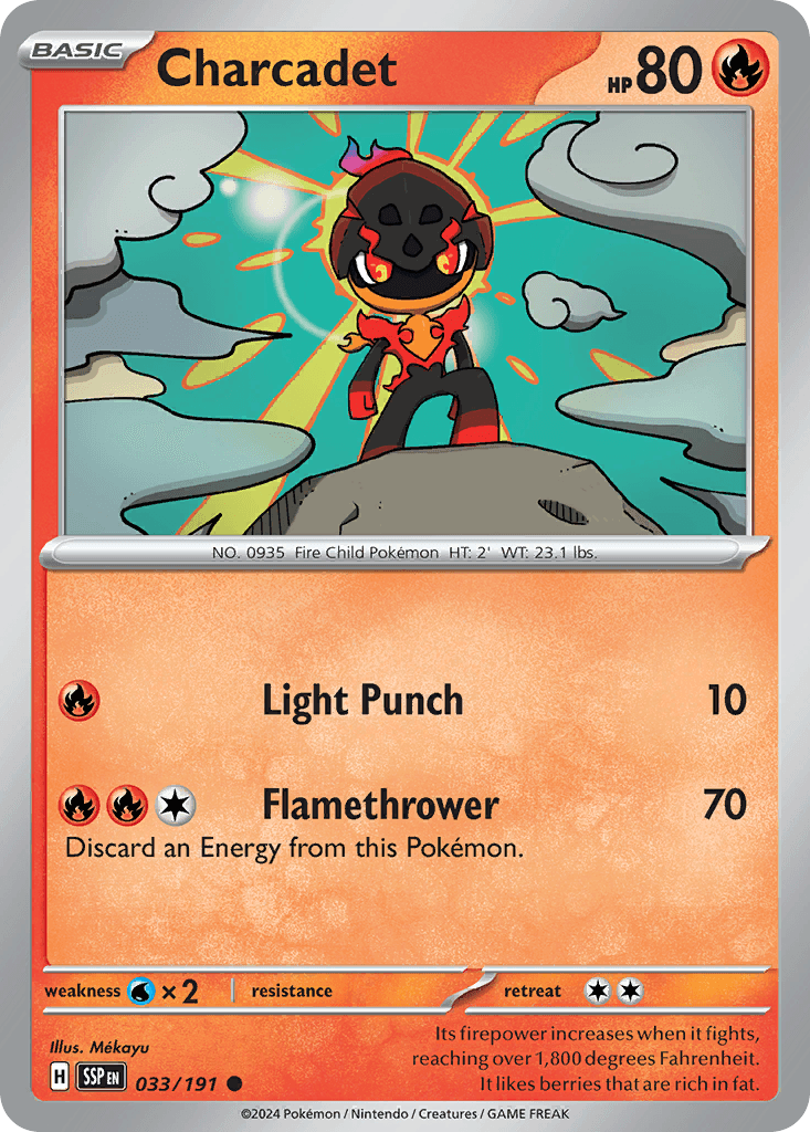 Charcadet Surging Sparks card