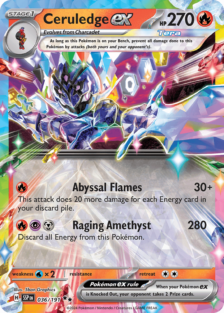 Ceruledge ex Surging Sparks card