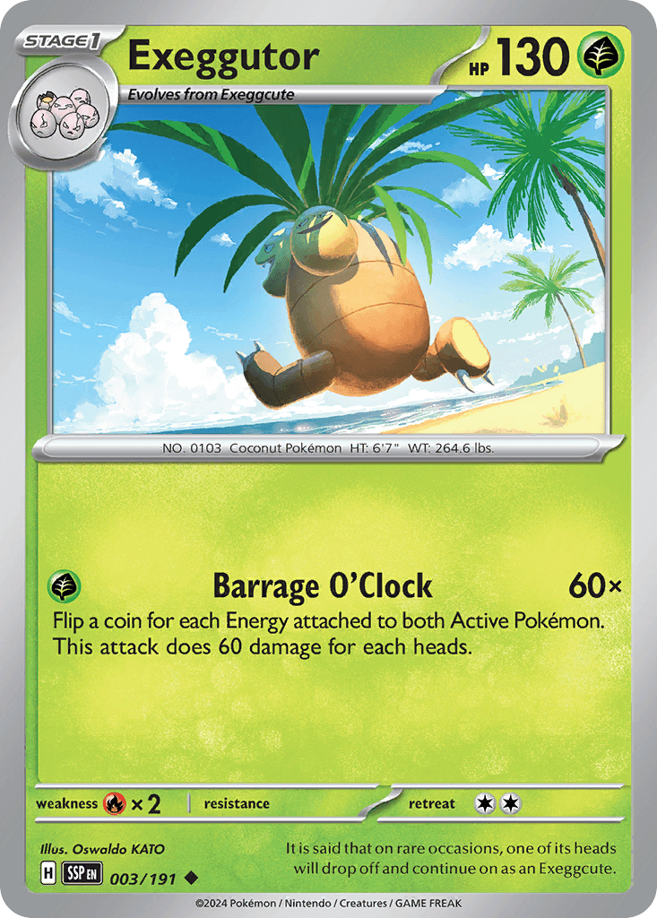 Exeggutor Surging Sparks card