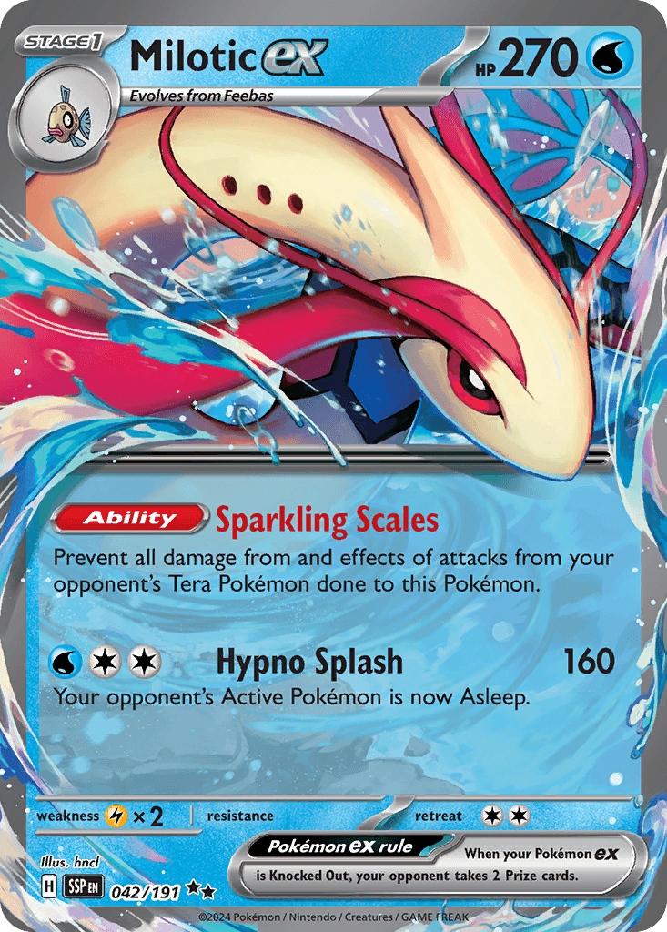 Milotic ex Surging Sparks card