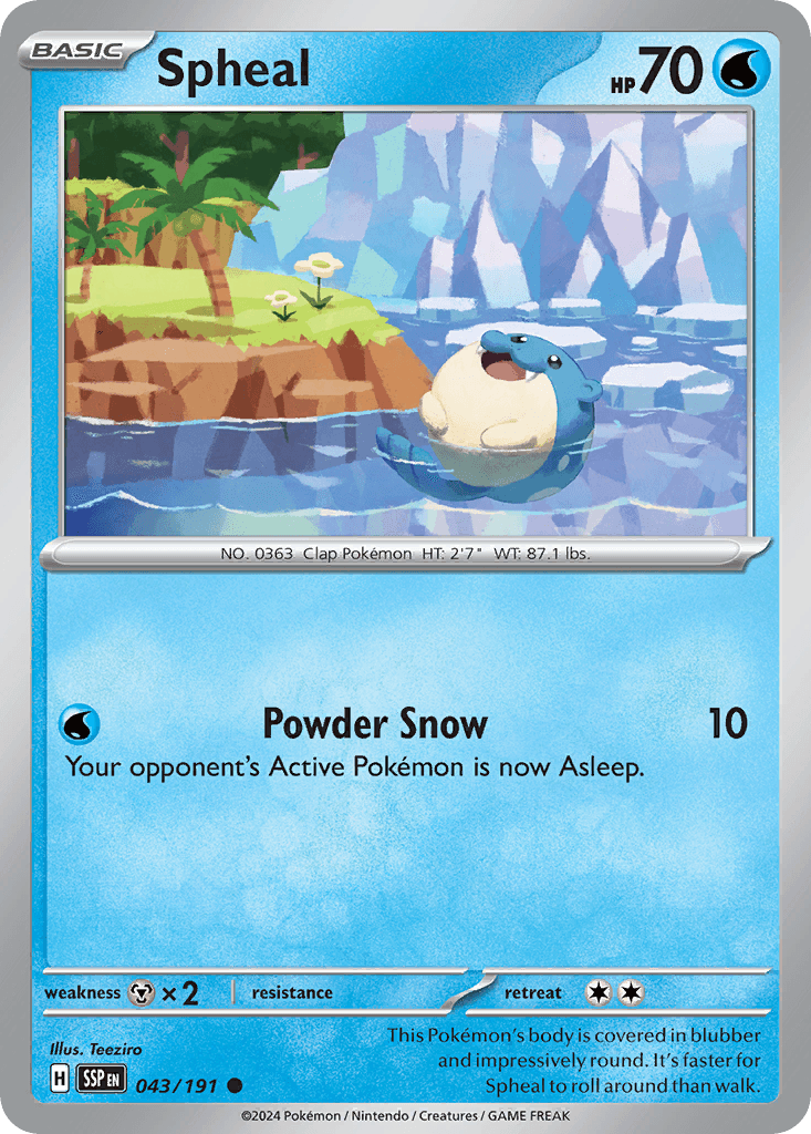 Spheal Surging Sparks card