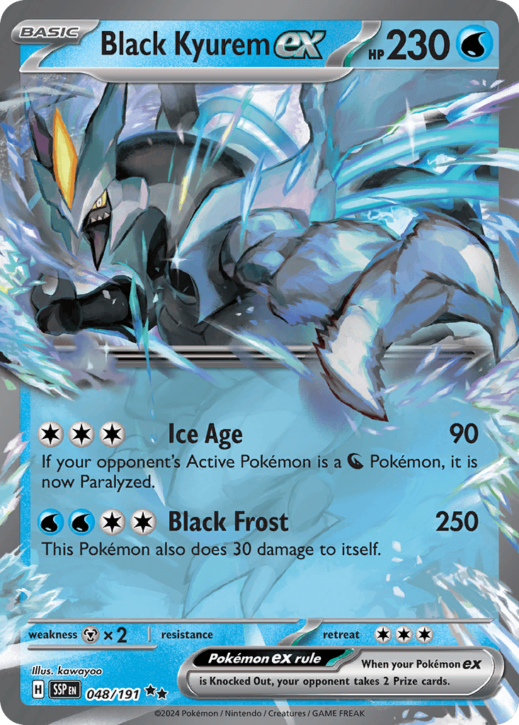 Black Kyurem ex Surging Sparks card