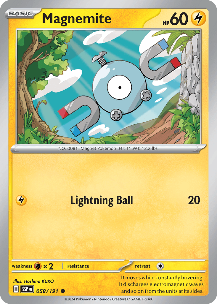 Magnemite Surging Sparks card
