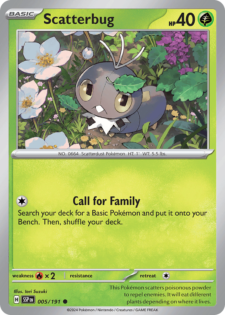 Scatterbug Surging Sparks card