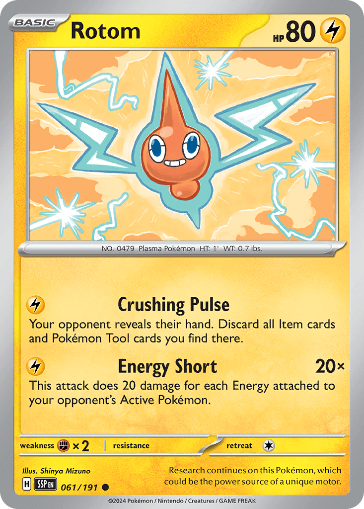 Rotom Surging Sparks card