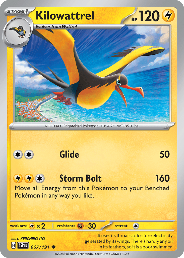 Kilowattrel Surging Sparks card