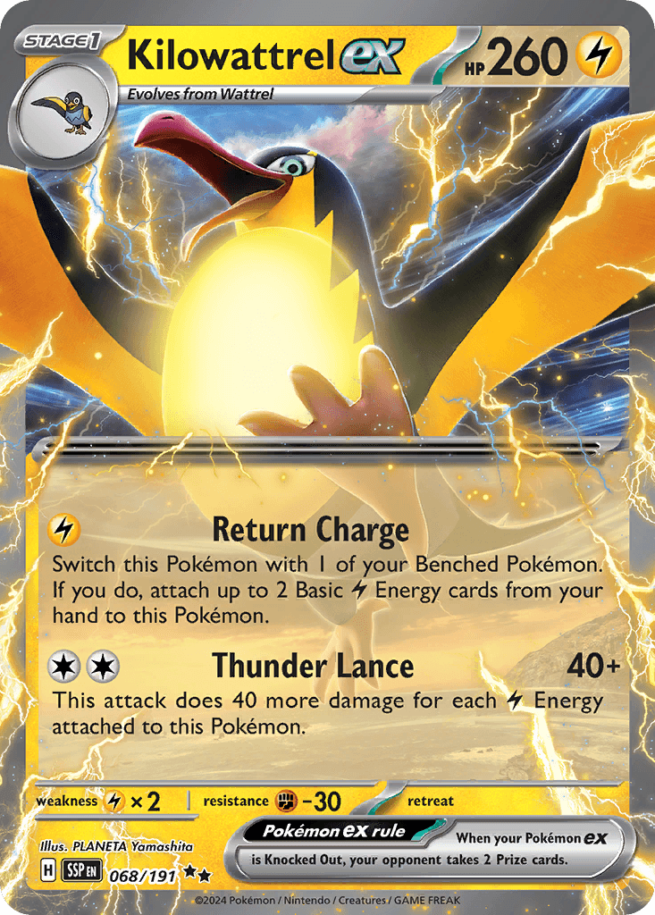 Kilowattrel ex Surging Sparks card