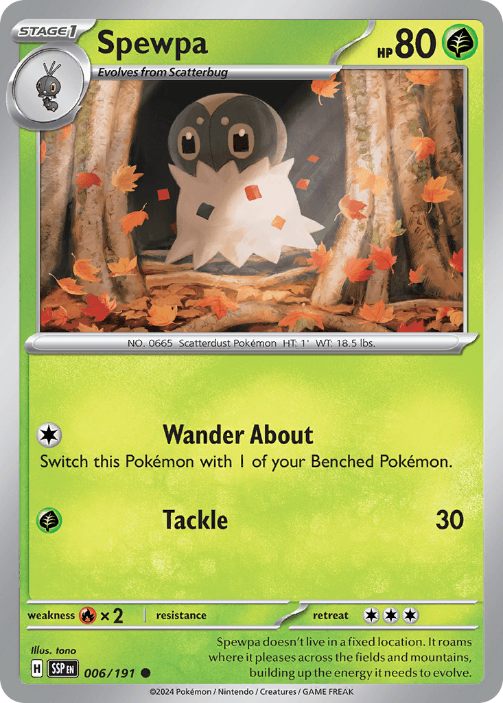 Spewpa Surging Sparks card