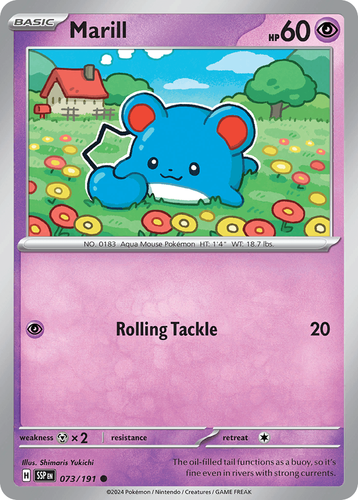 Marill Surging Sparks card