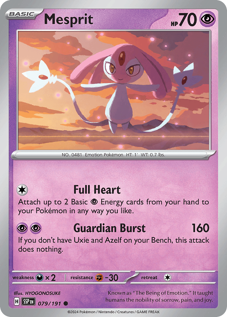 Mesprit Surging Sparks card