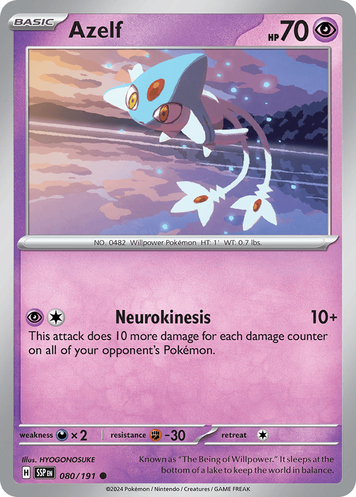Azelf Surging Sparks card