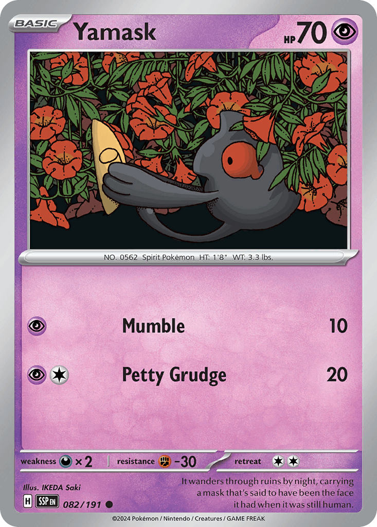 Yamask Surging Sparks card