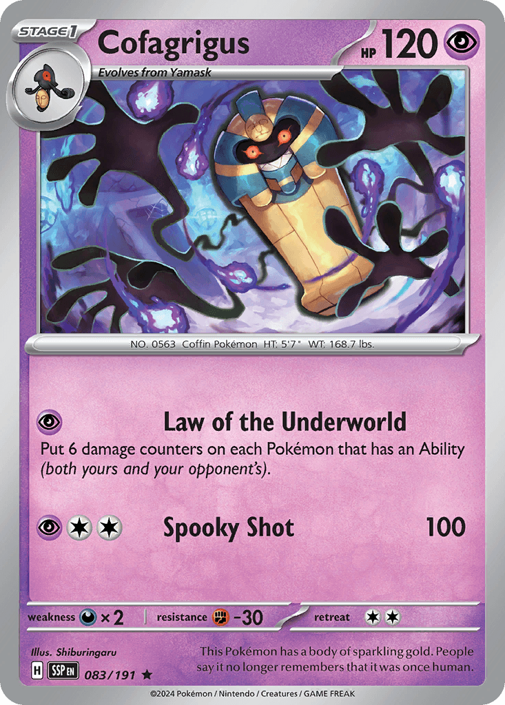 Cofagrigus Surging Sparks card