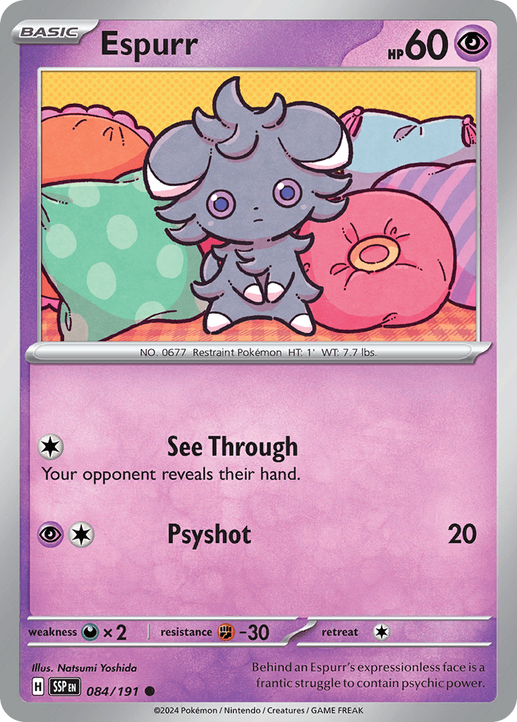 Espurr Surging Sparks card