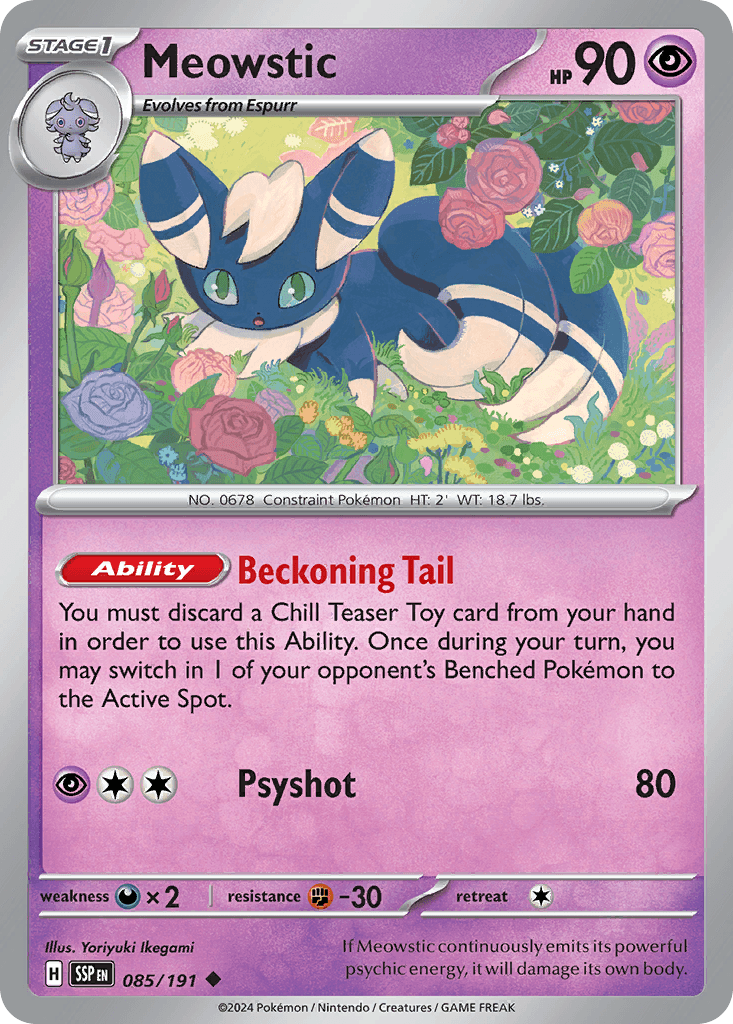 Meowstic Surging Sparks card