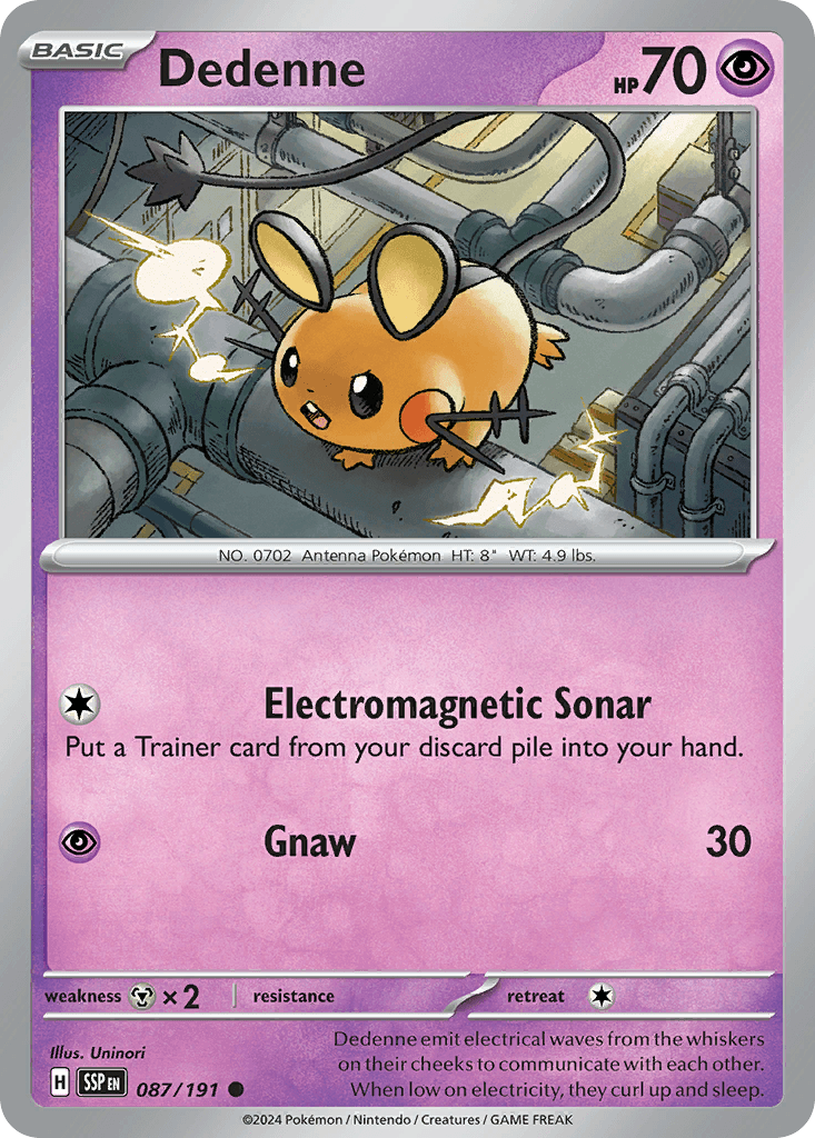 Dedenne Surging Sparks card