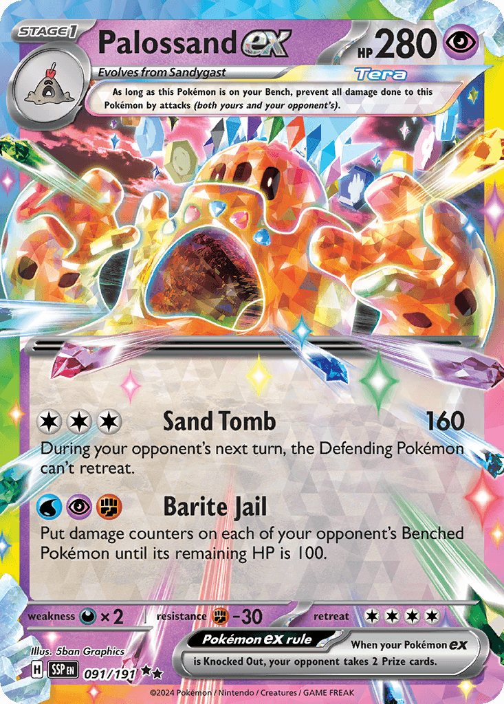 Palossand ex Surging Sparks card