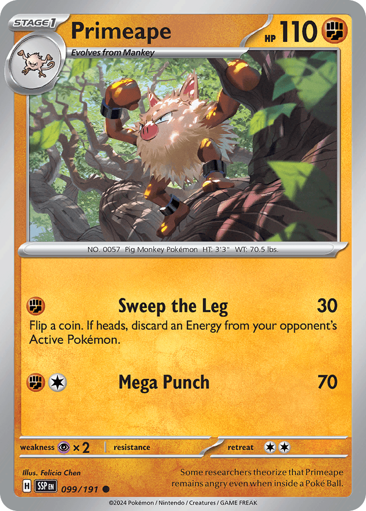 Primeape Surging Sparks card