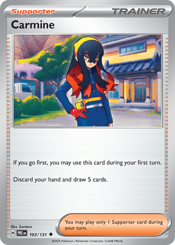 Carmine Prismatic Evolutions card