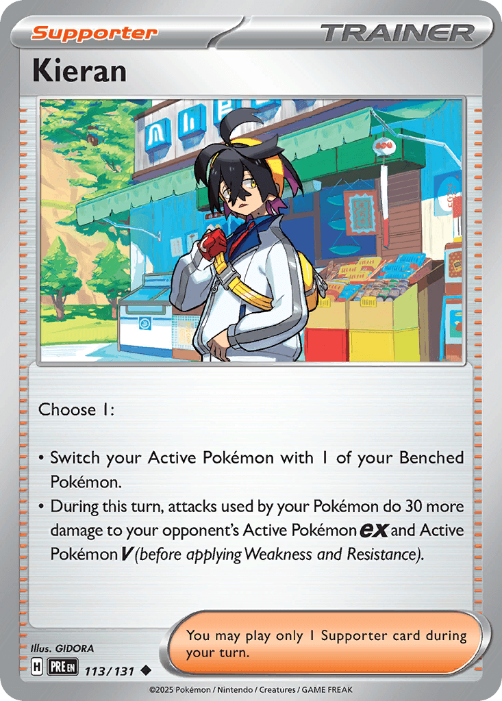 Kieran Prismatic Evolutions card