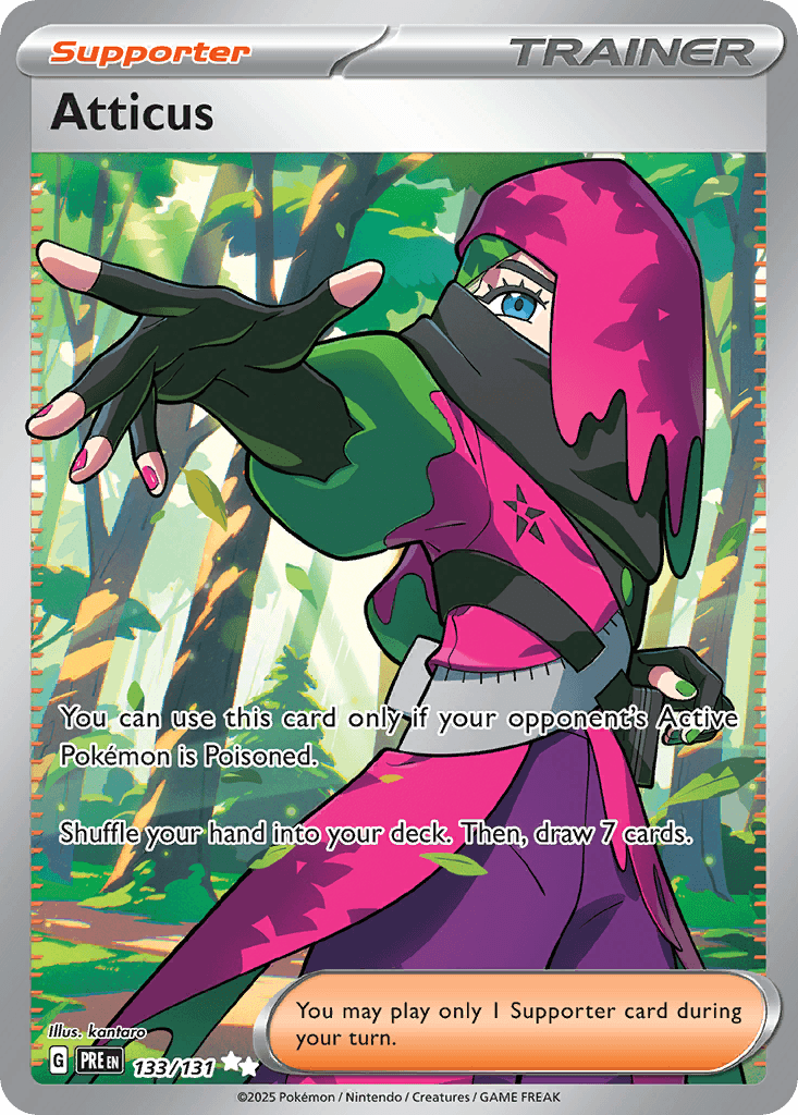 Atticus Prismatic Evolutions card