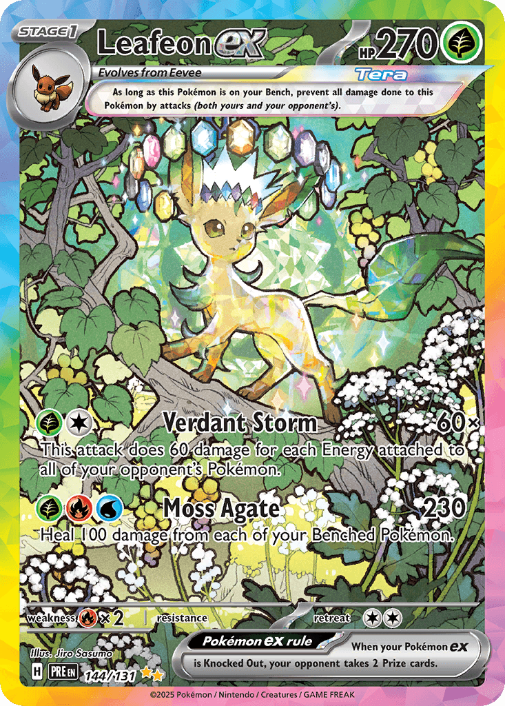 Leafeon ex Prismatic Evolutions card
