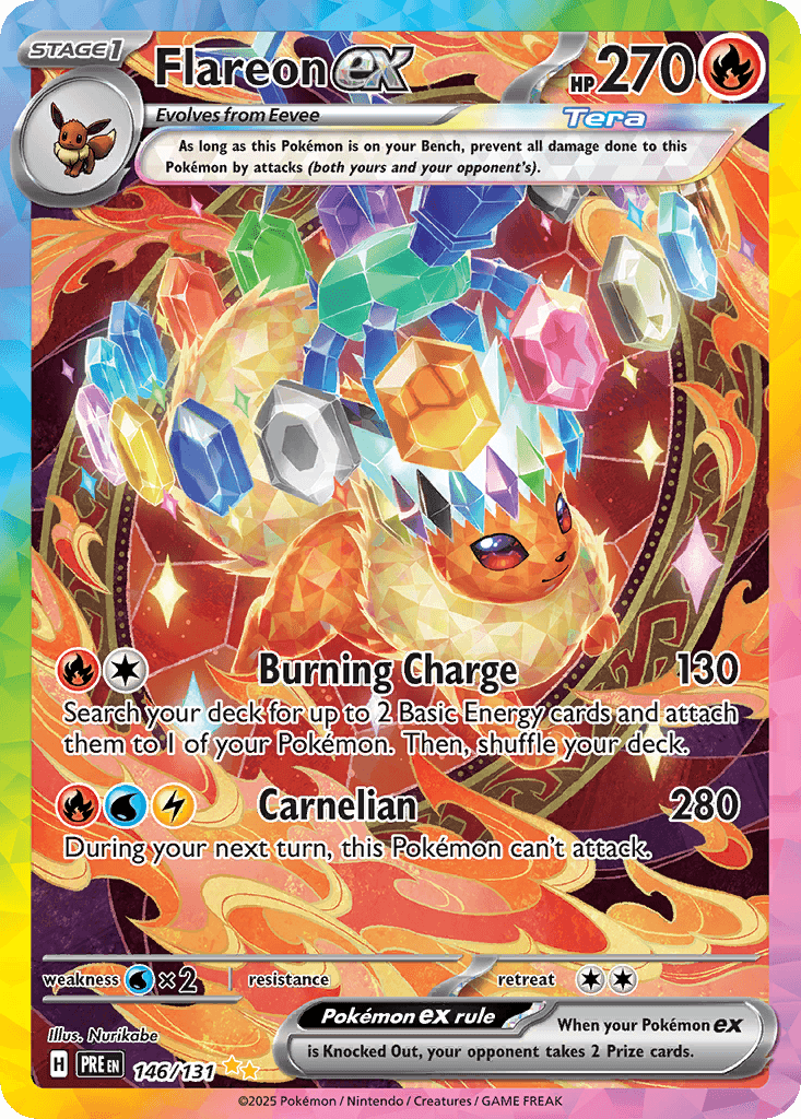 Flareon ex Prismatic Evolutions card