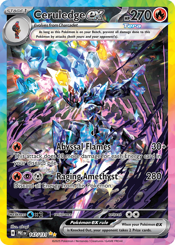 Ceruledge ex Prismatic Evolutions card