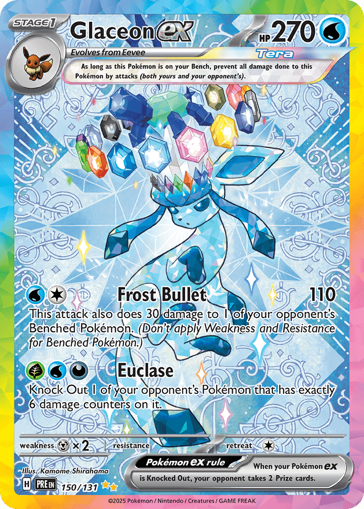Glaceon ex Prismatic Evolutions card
