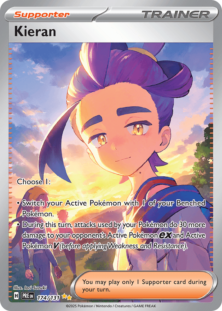 Kieran Prismatic Evolutions card
