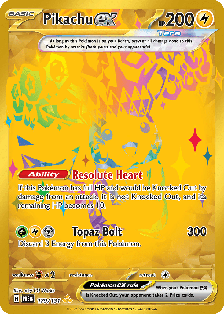Pikachu ex Prismatic Evolutions card