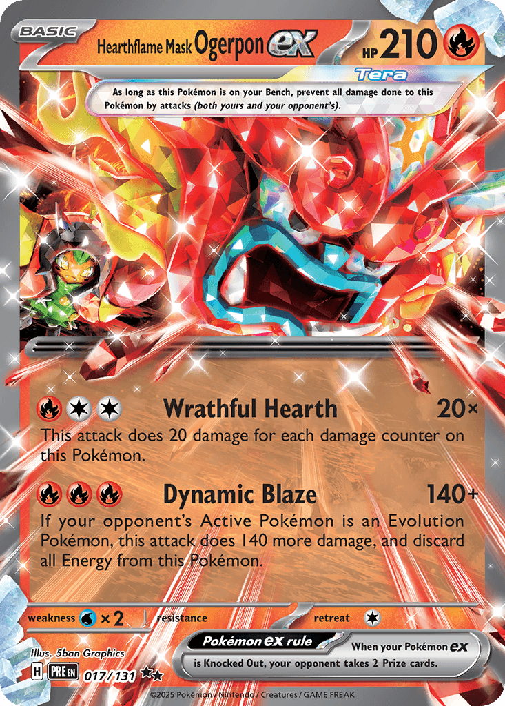 Hearthflame Mask Ogerpon ex Prismatic Evolutions card