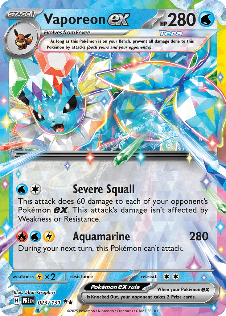 Vaporeon ex Prismatic Evolutions card