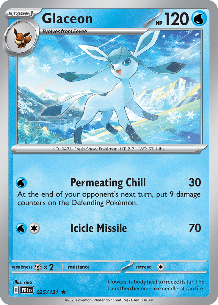 Glaceon Prismatic Evolutions card
