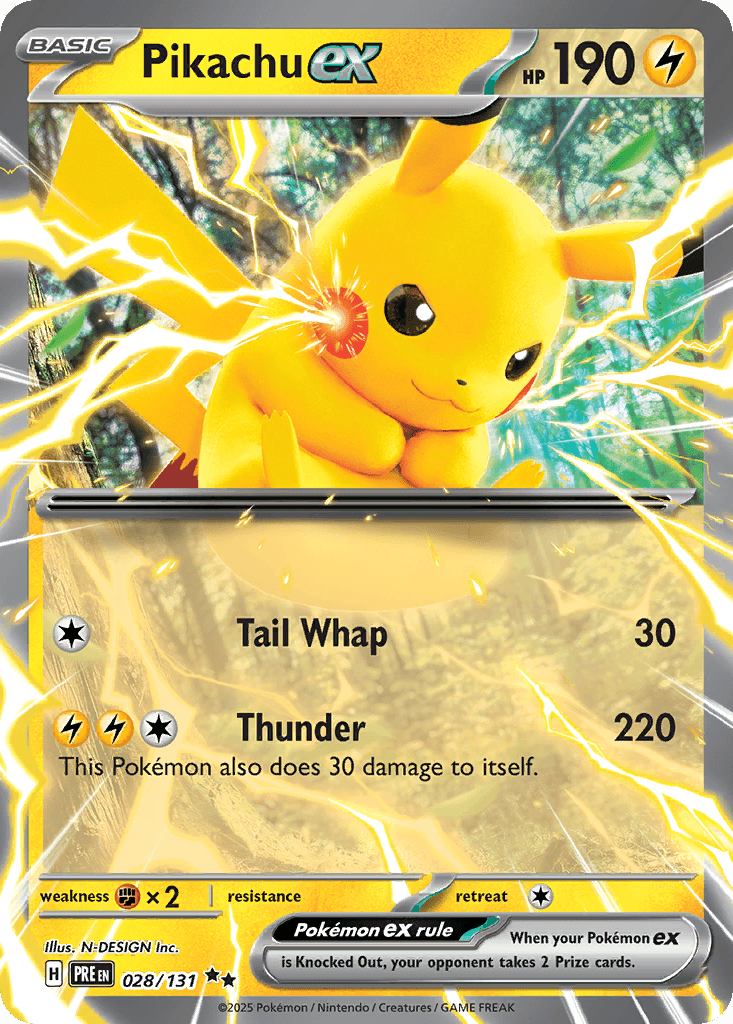 Pikachu ex 寶可夢 card