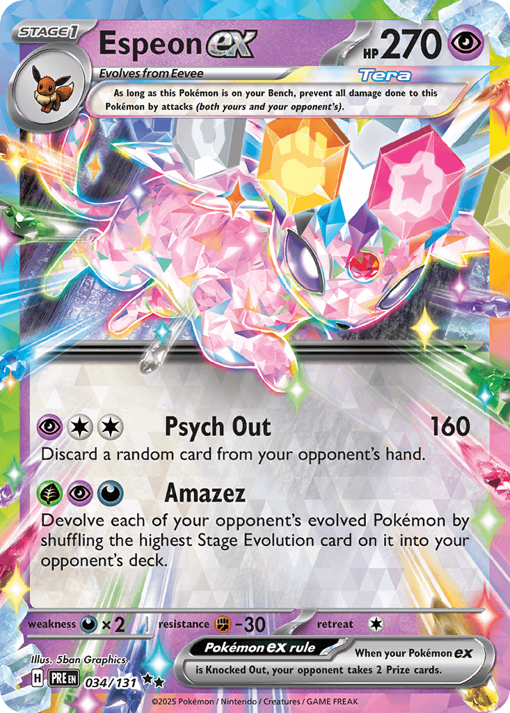 Espeon ex Prismatic Evolutions card