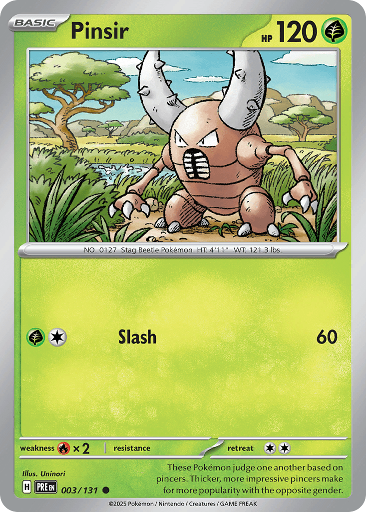 Pinsir Prismatic Evolutions card