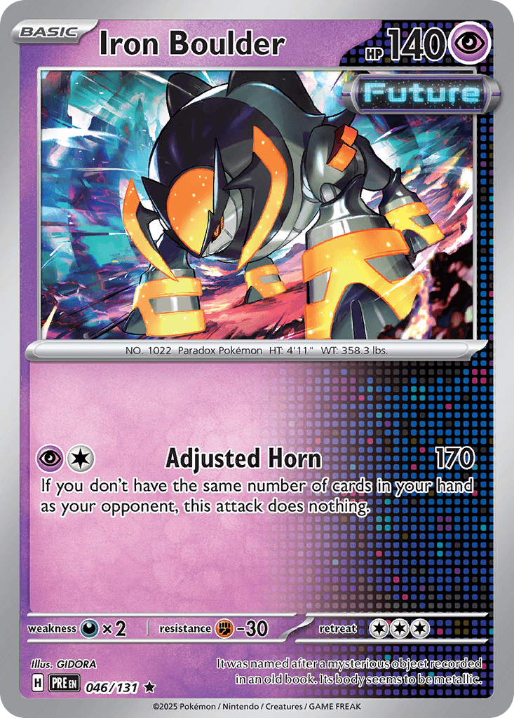 Iron Boulder Prismatic Evolutions card