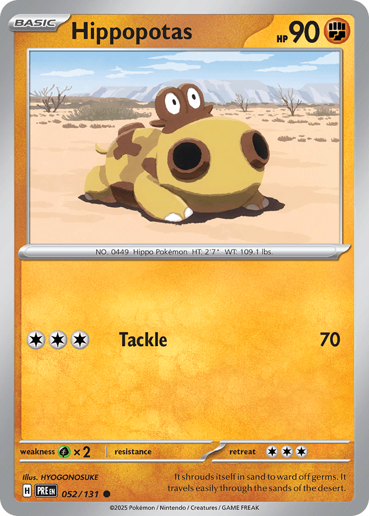 Hippopotas Prismatic Evolutions card