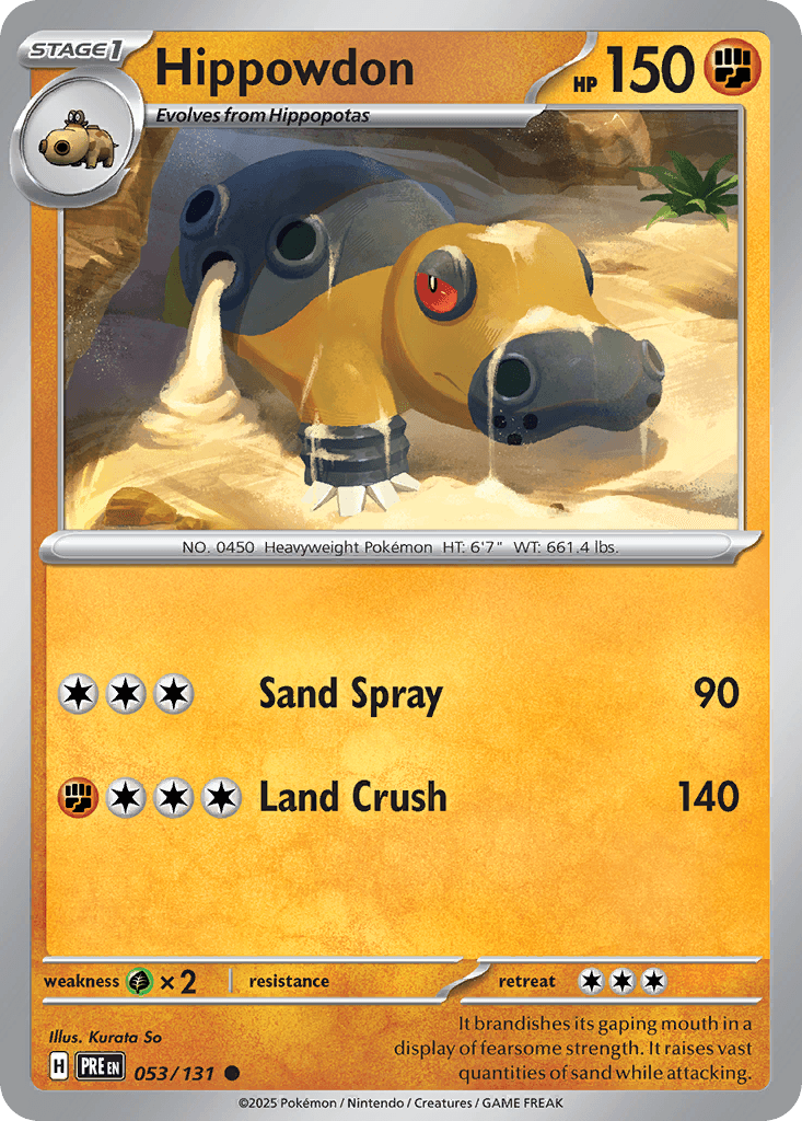 Hippowdon Prismatic Evolutions card