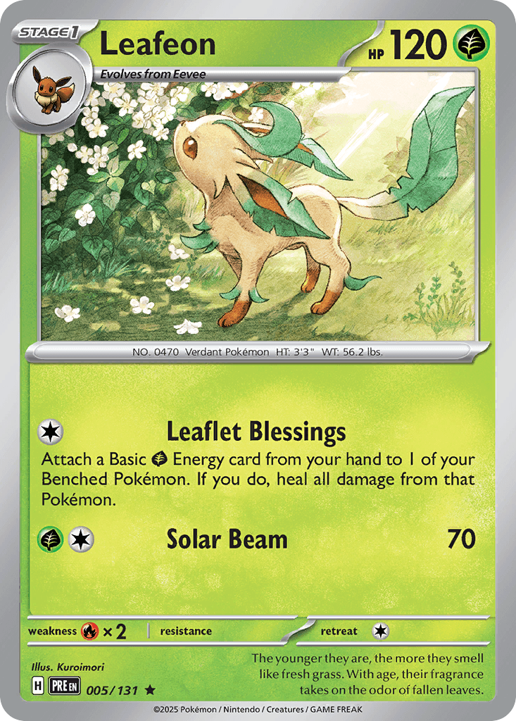 Leafeon Prismatic Evolutions card