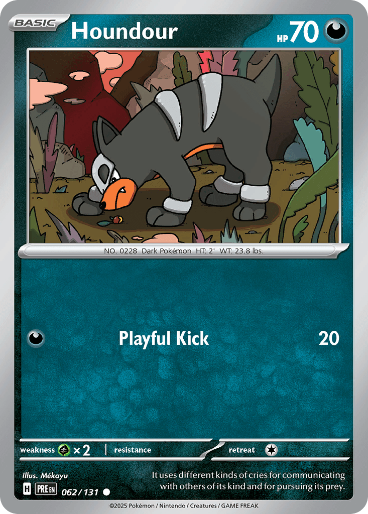 Houndour Prismatic Evolutions card